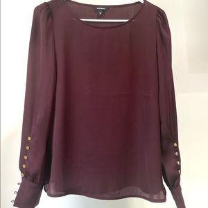 XS Express maroon long sleeve shirt
